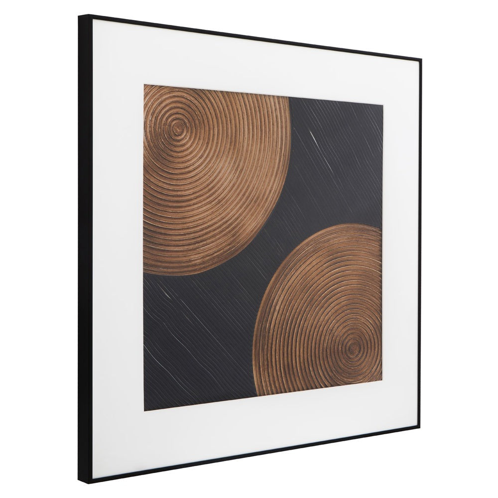 Product photograph of Olivia S Soft Industrial Collection - Neavah Wall Art In Black Brown from Olivia's.