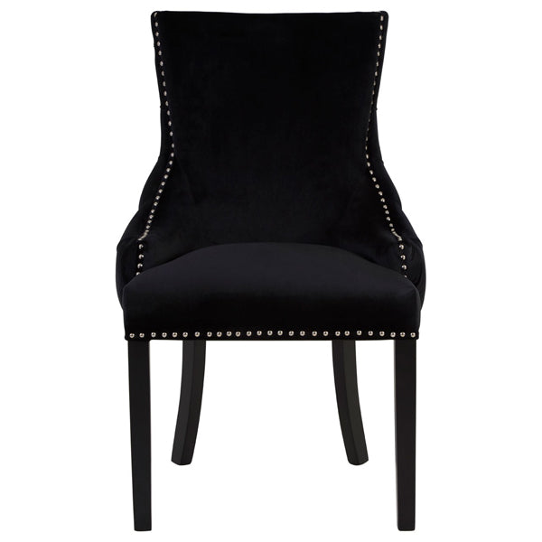 Olivias Chair Dining Velvet In Black