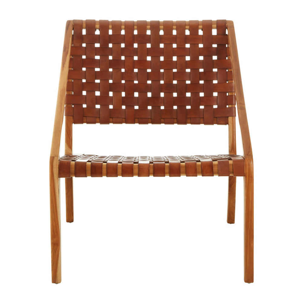 Product photograph of Olivia S Koko Leaned Woven Occasional Chair Brown from Olivia's.