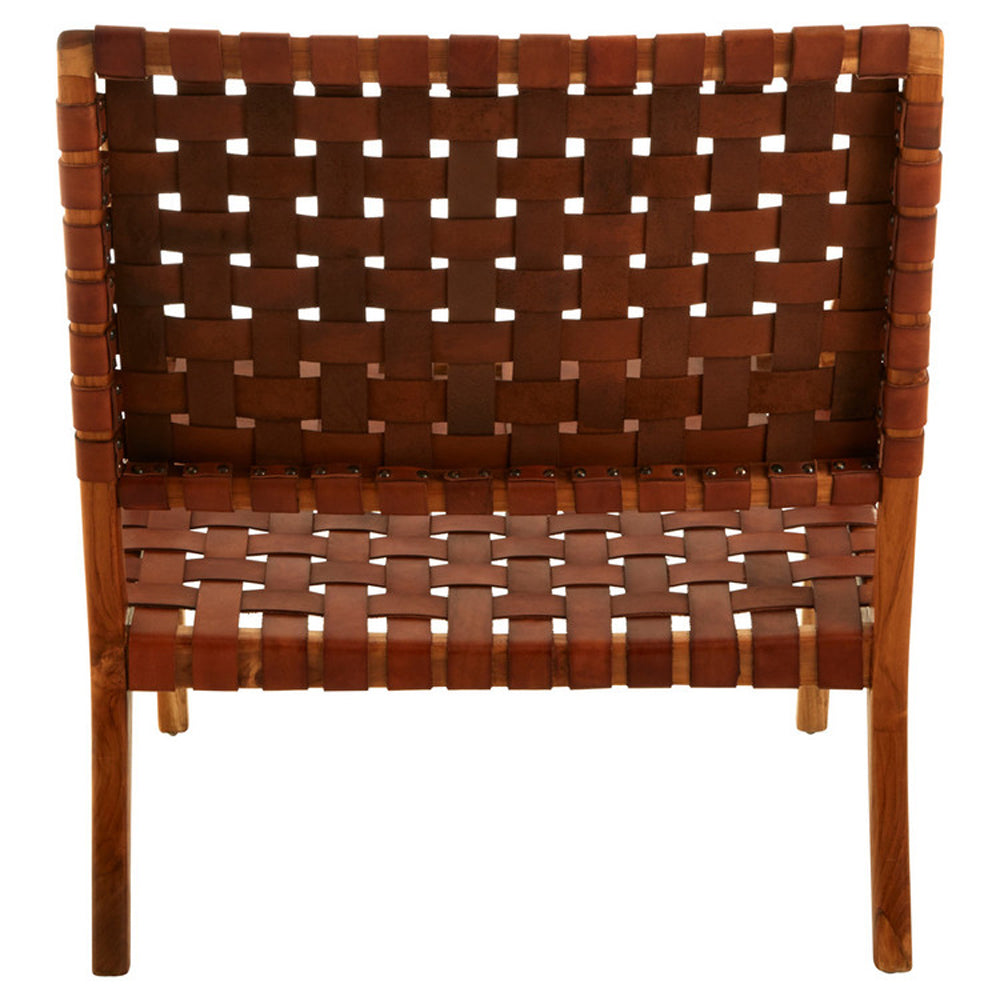 Product photograph of Olivia S Koko Leaned Woven Occasional Chair Brown from Olivia's.