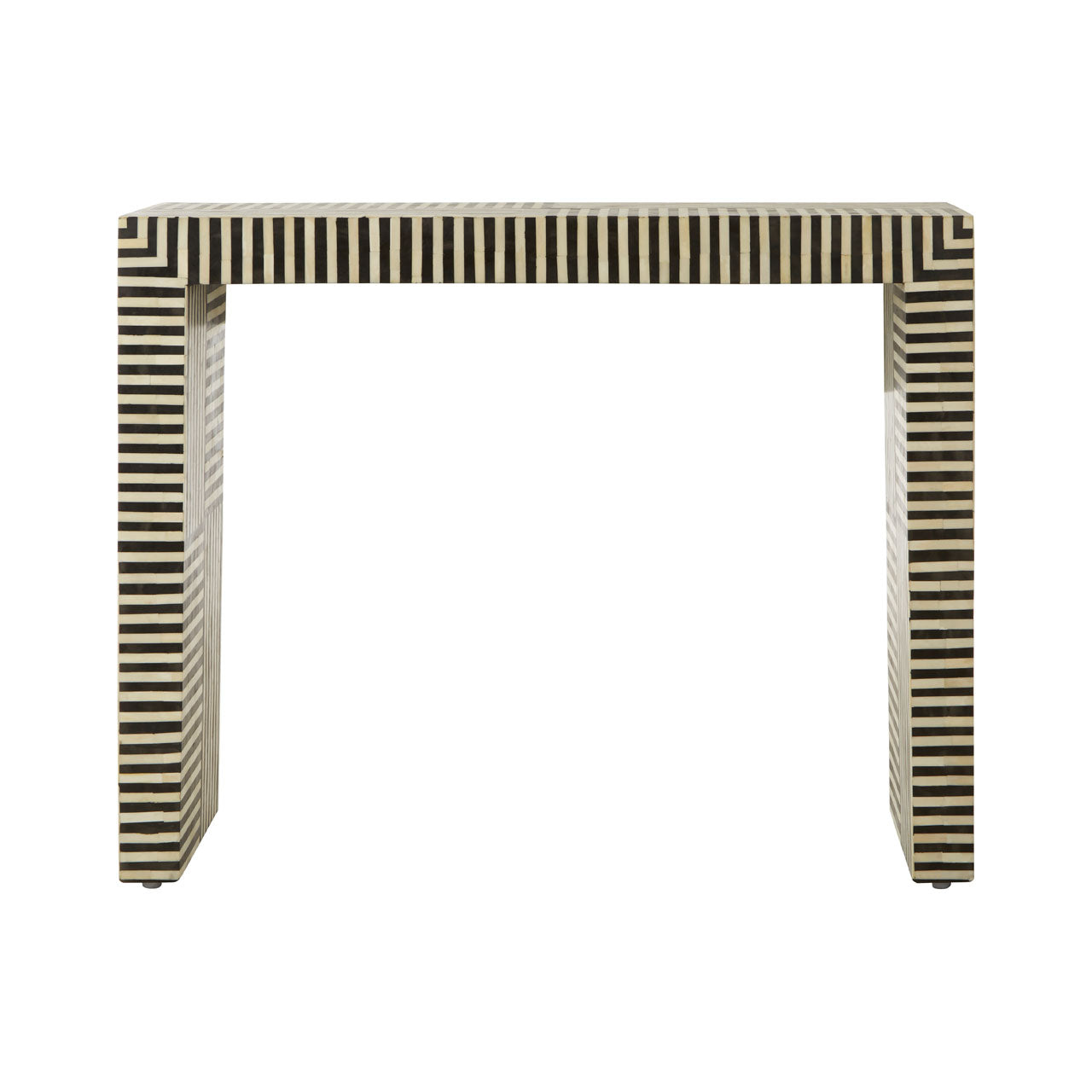 Olivias Finley Console Table In Black White Stripe