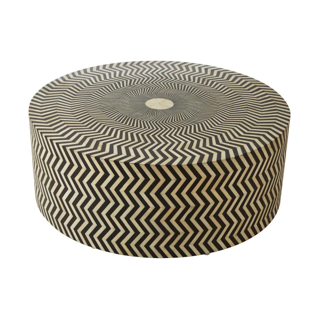 Product photograph of Olivia S Finley Coffee Table In Black White from Olivia's.
