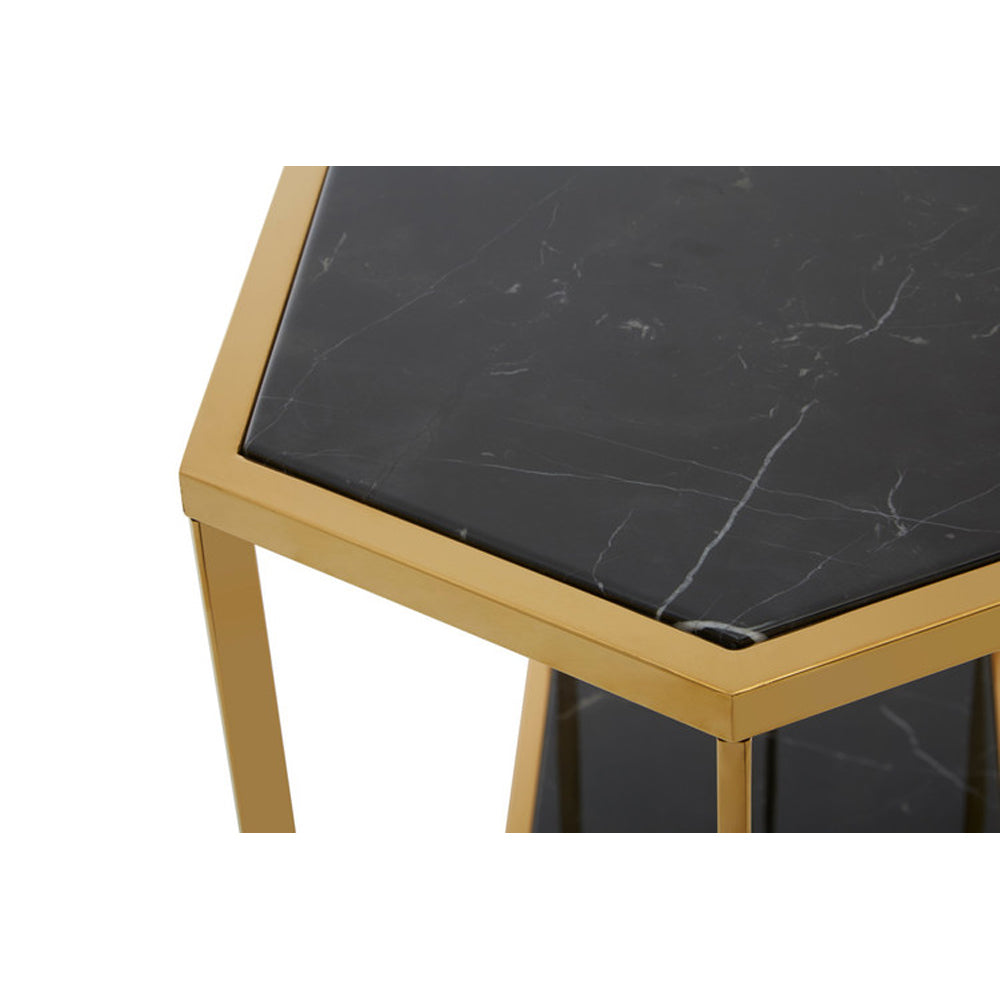 Product photograph of Olivia S Luxe Collection - Piper Gold Console Table from Olivia's.