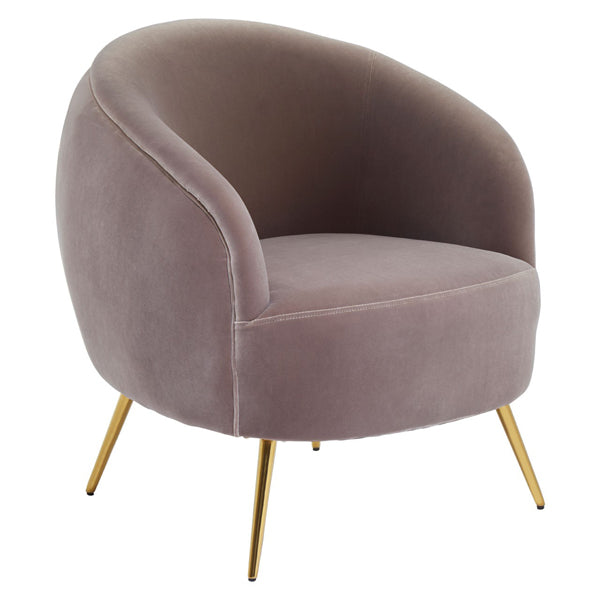 Product photograph of Olivia S Manhattan Velvet Occasional Chair Outlet from Olivia's