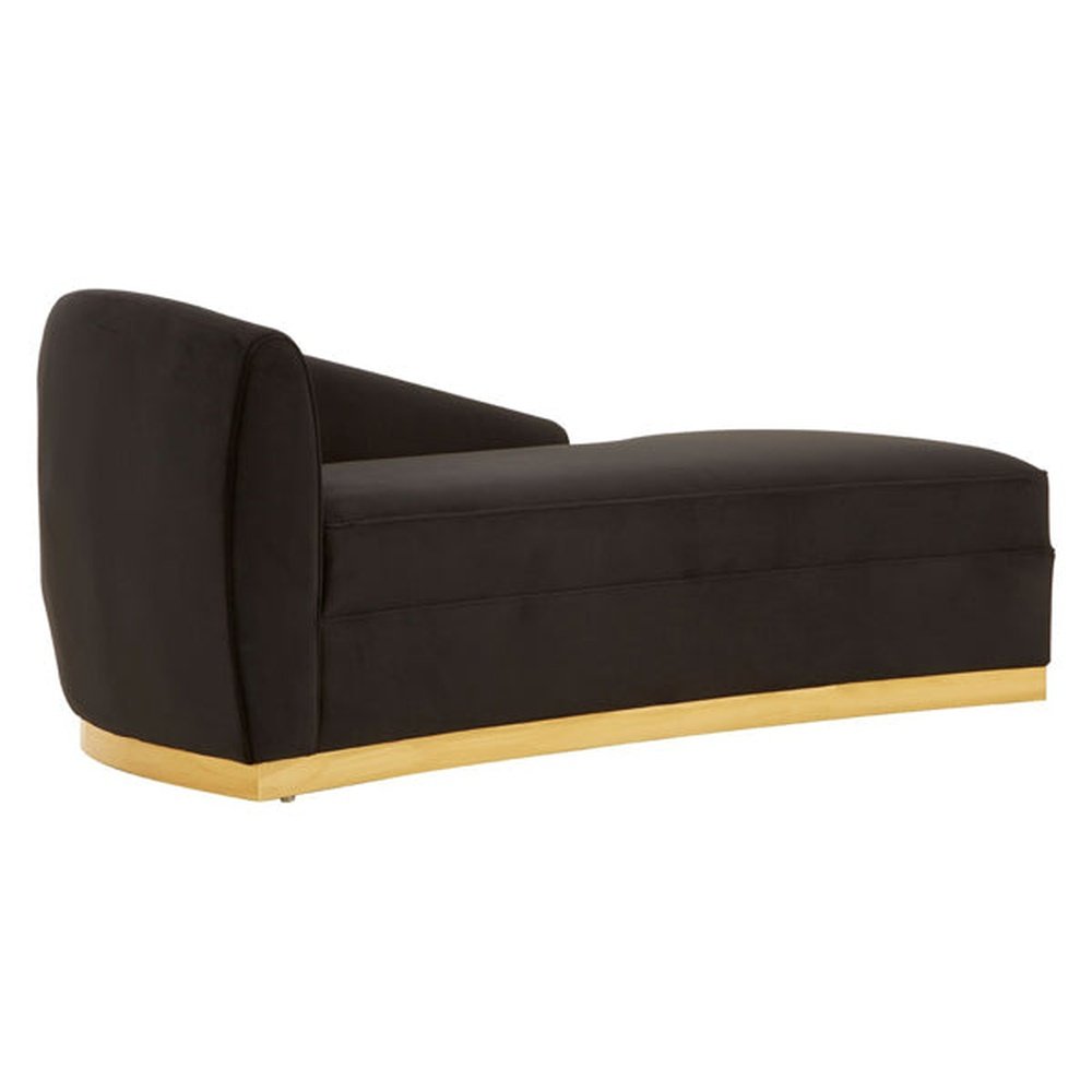 Product photograph of Olivia S Barker 2 Seater Chaise Longue Black from Olivia's