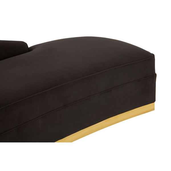 Product photograph of Olivia S Barker 2 Seater Chaise Longue Black from Olivia's.