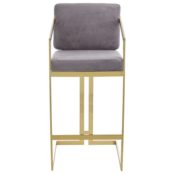 Olivias Anna Grey Bar Stool Gold Frame Outlet