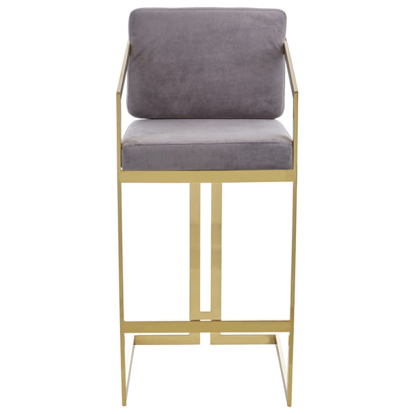 Product photograph of Olivia S Anna Grey Bar Stool Gold Frame Outlet from Olivia's