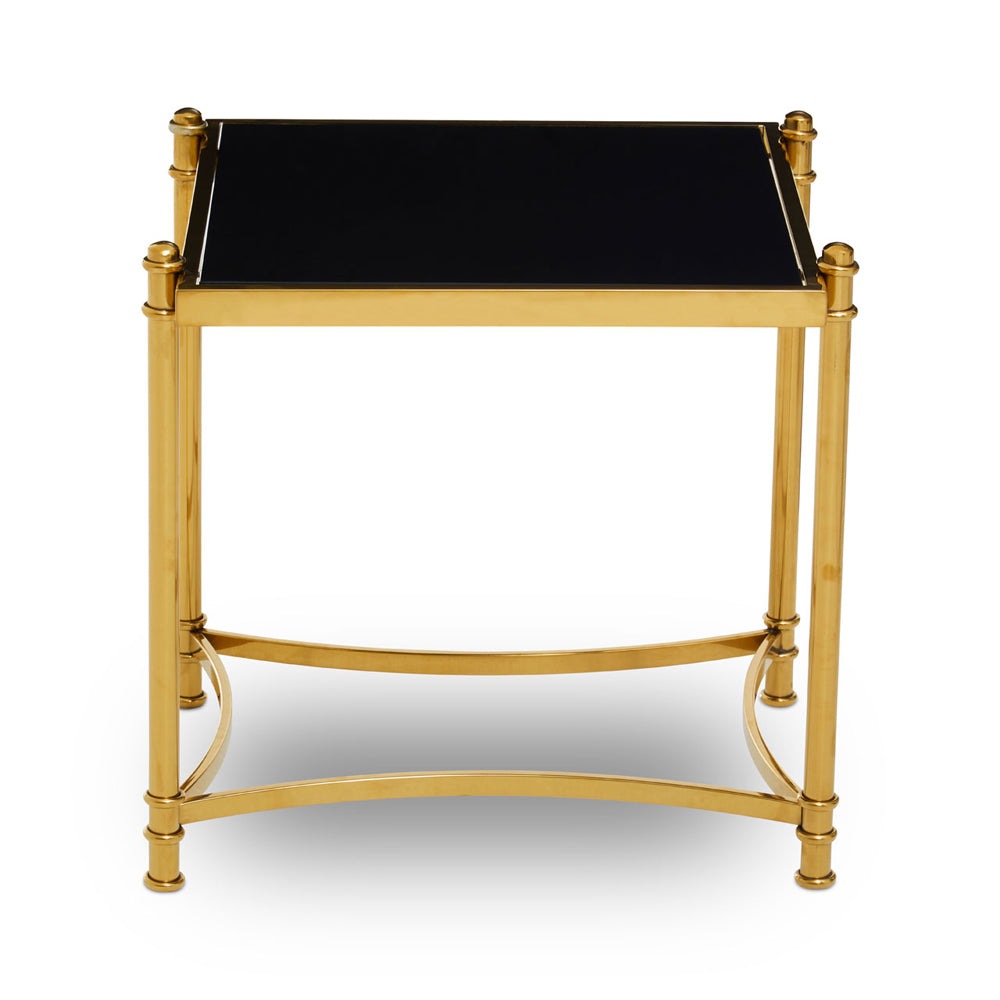 Product photograph of Olivia S Ackley Side Table Black And Gold from Olivia's.