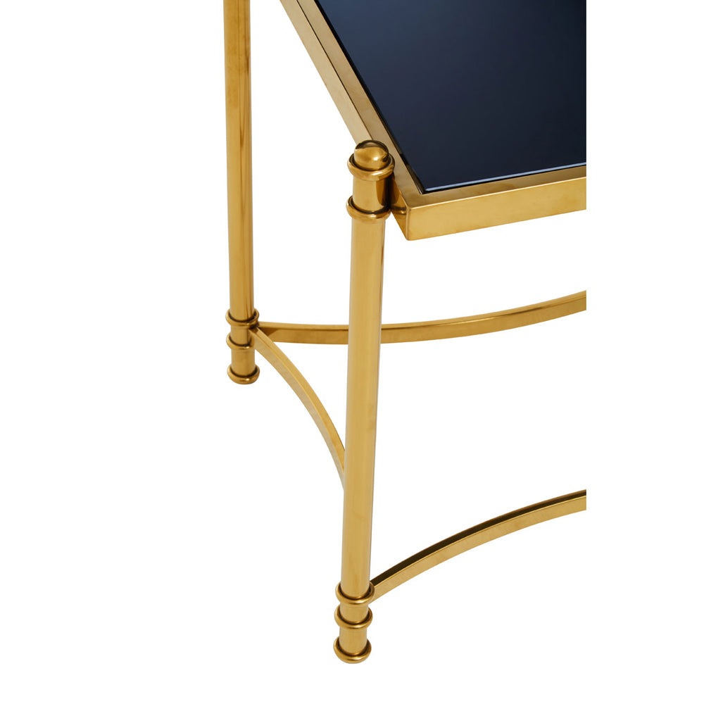 Product photograph of Olivia S Ackley Side Table Black And Gold from Olivia's.