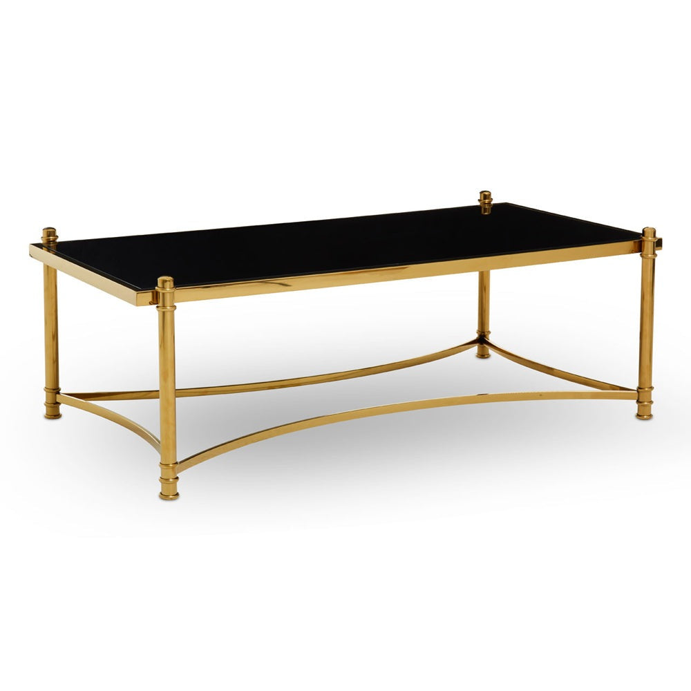 Product photograph of Olivia S Ackley Coffee Table Black And Gold from Olivia's.