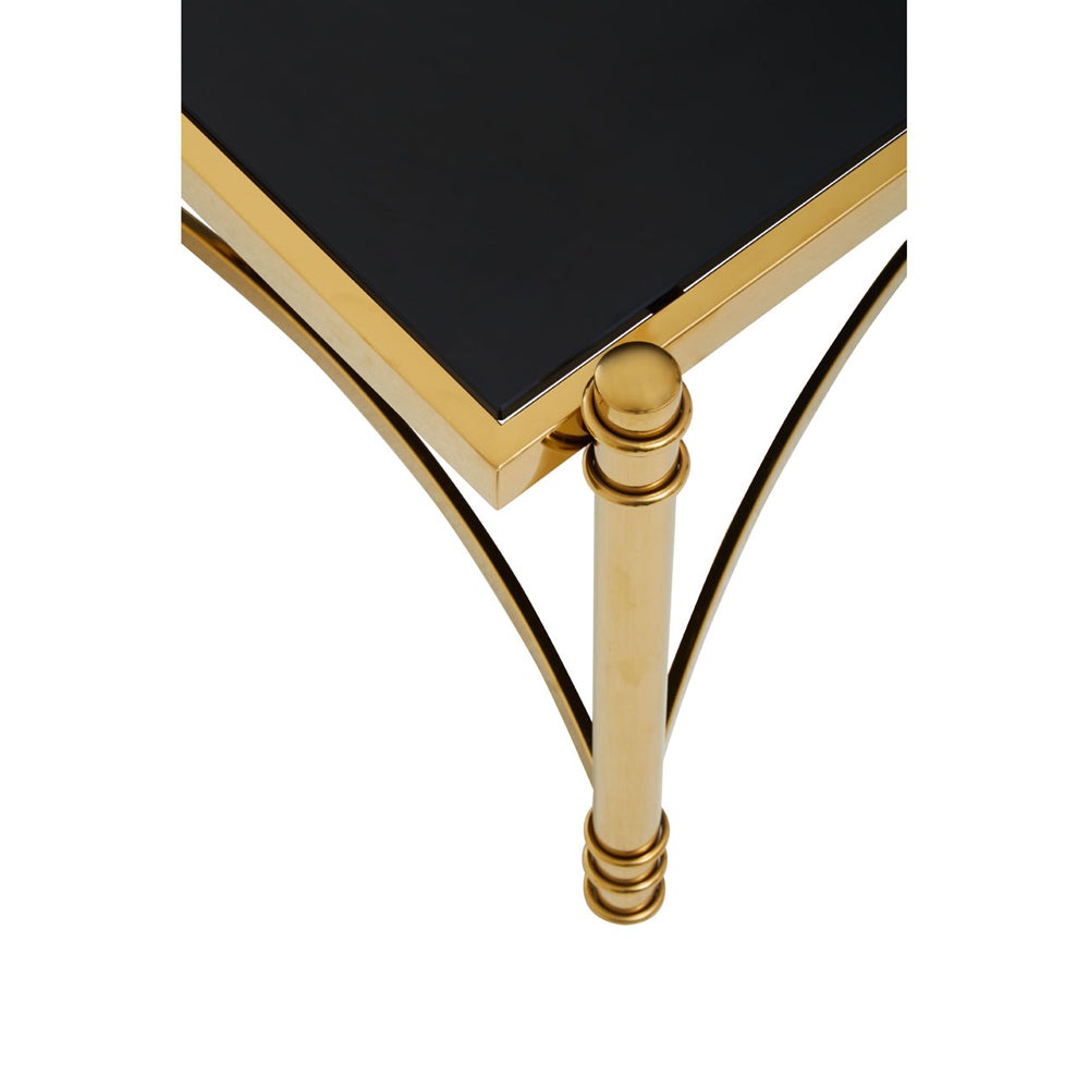 Product photograph of Olivia S Ackley Coffee Table Black And Gold from Olivia's.