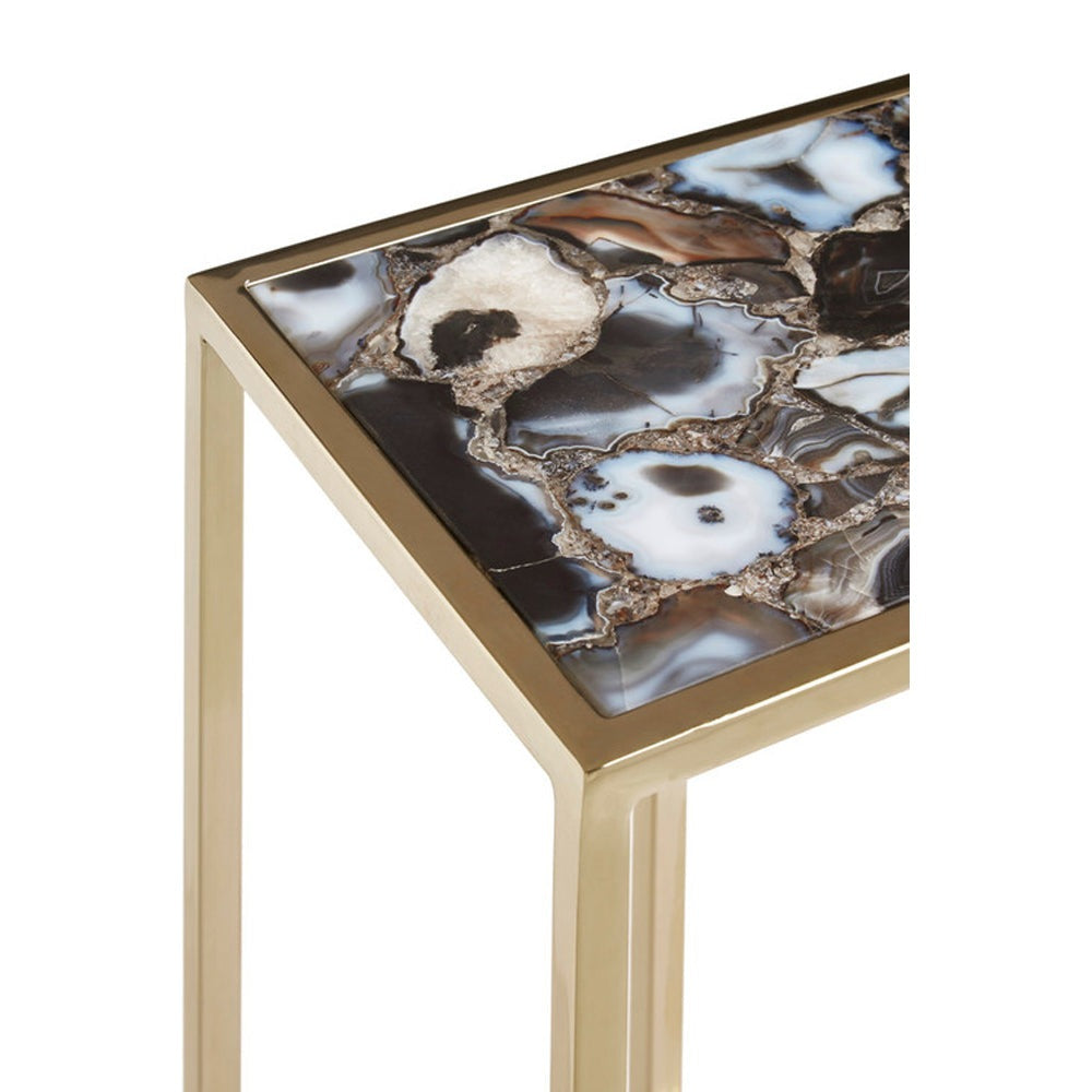 Product photograph of Olivia S Boutique Hotel Collection - Black Agate Sofa Table from Olivia's.