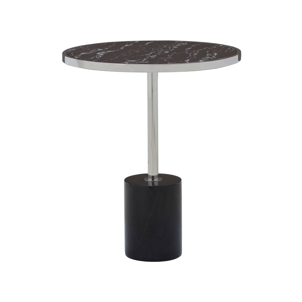 Product photograph of Olivia S Opal Side Table Black Marble Black Marble from Olivia's