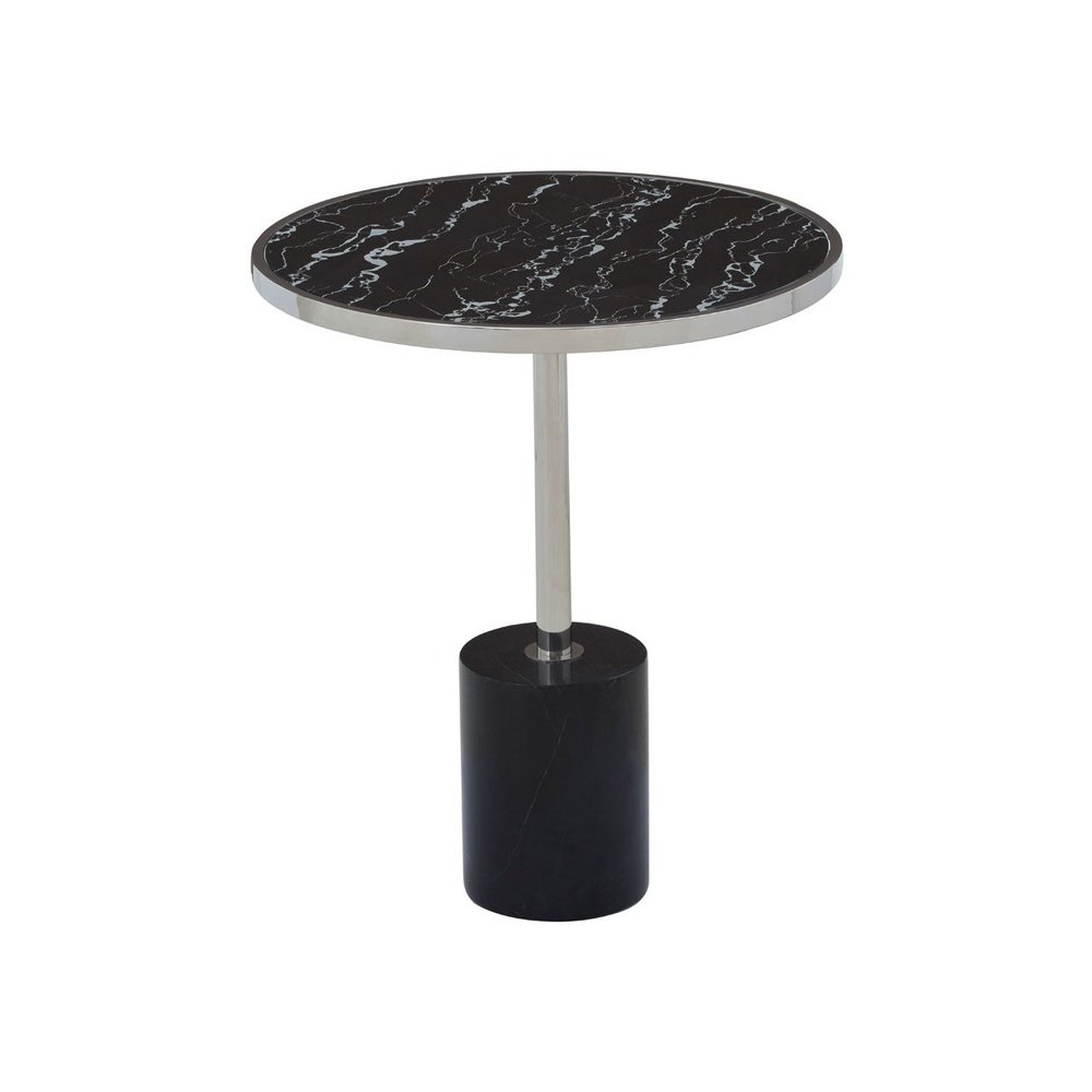 Product photograph of Olivia S Opal Side Table Black Marble Black Marble from Olivia's.