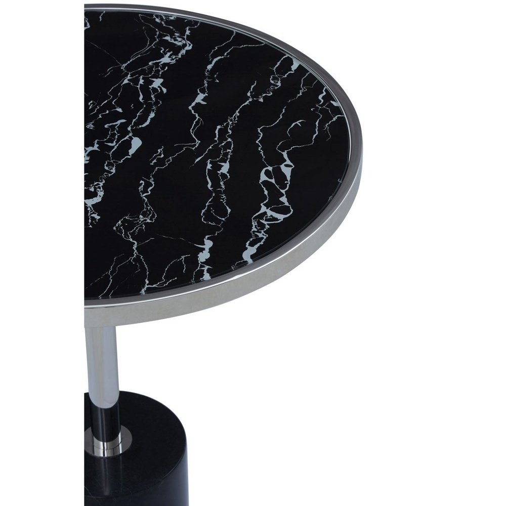 Product photograph of Olivia S Opal Side Table Black Marble Black Marble from Olivia's.