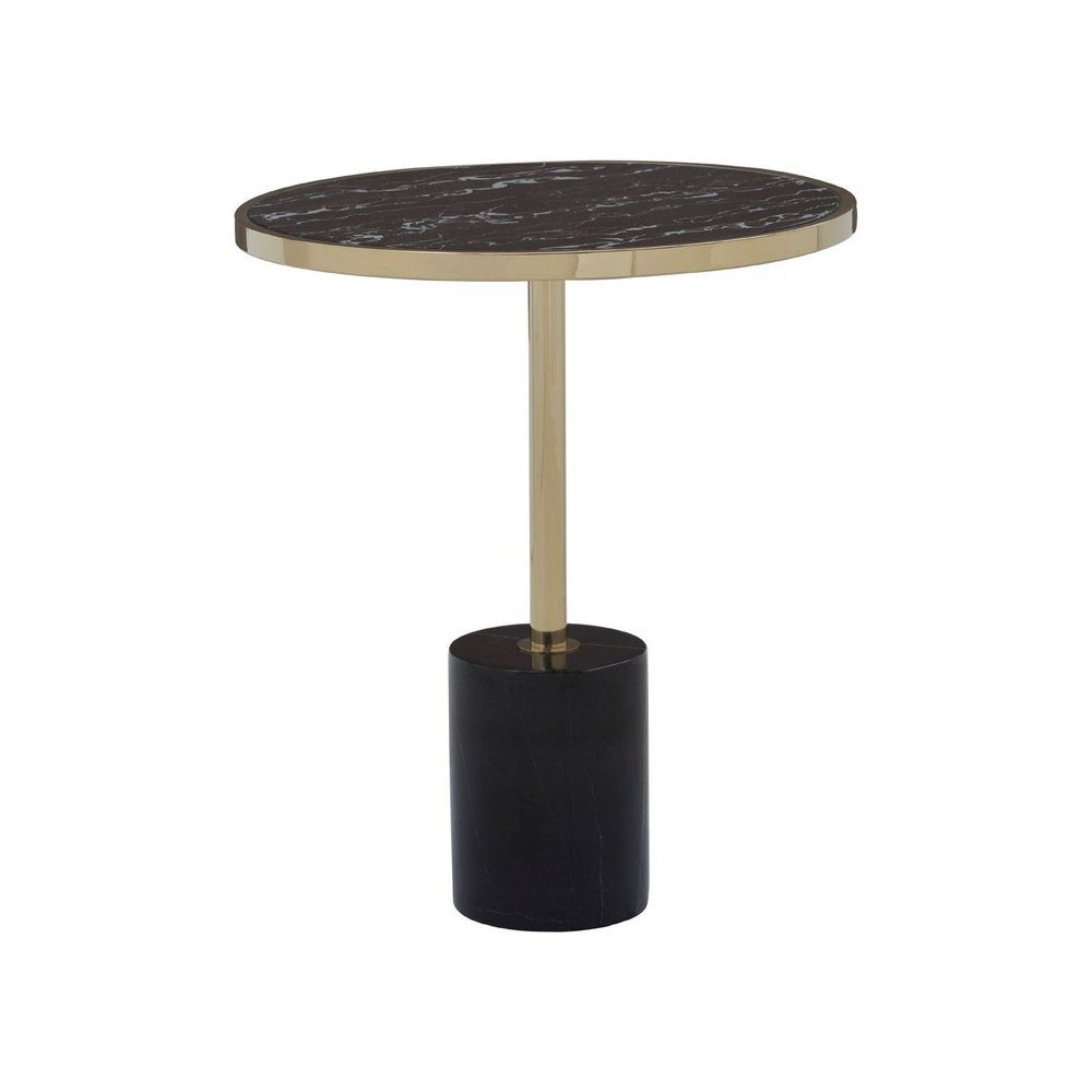 Olivias Opal Side Table Warm Metalic Warm Metallic