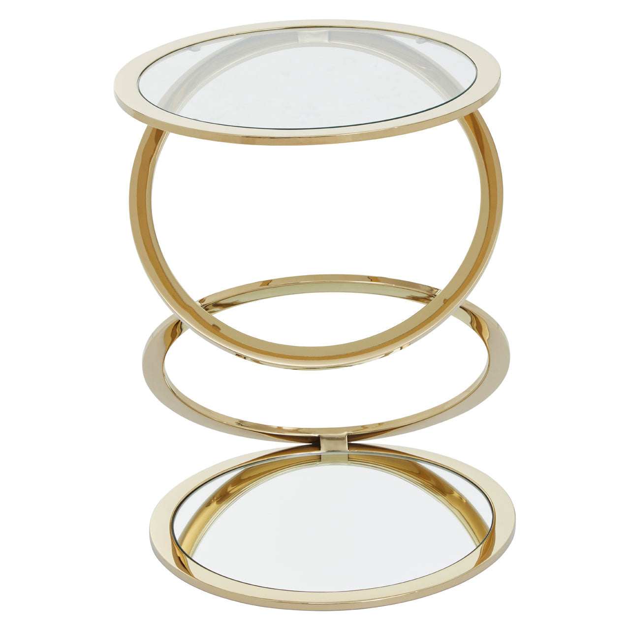Product photograph of Olivia S Oscar End Table In Gold from Olivia's.