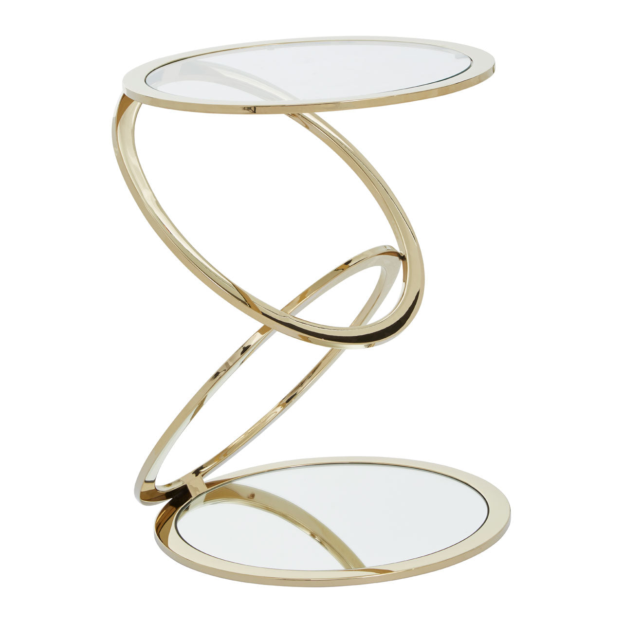 Product photograph of Olivia S Oscar End Table In Gold from Olivia's.