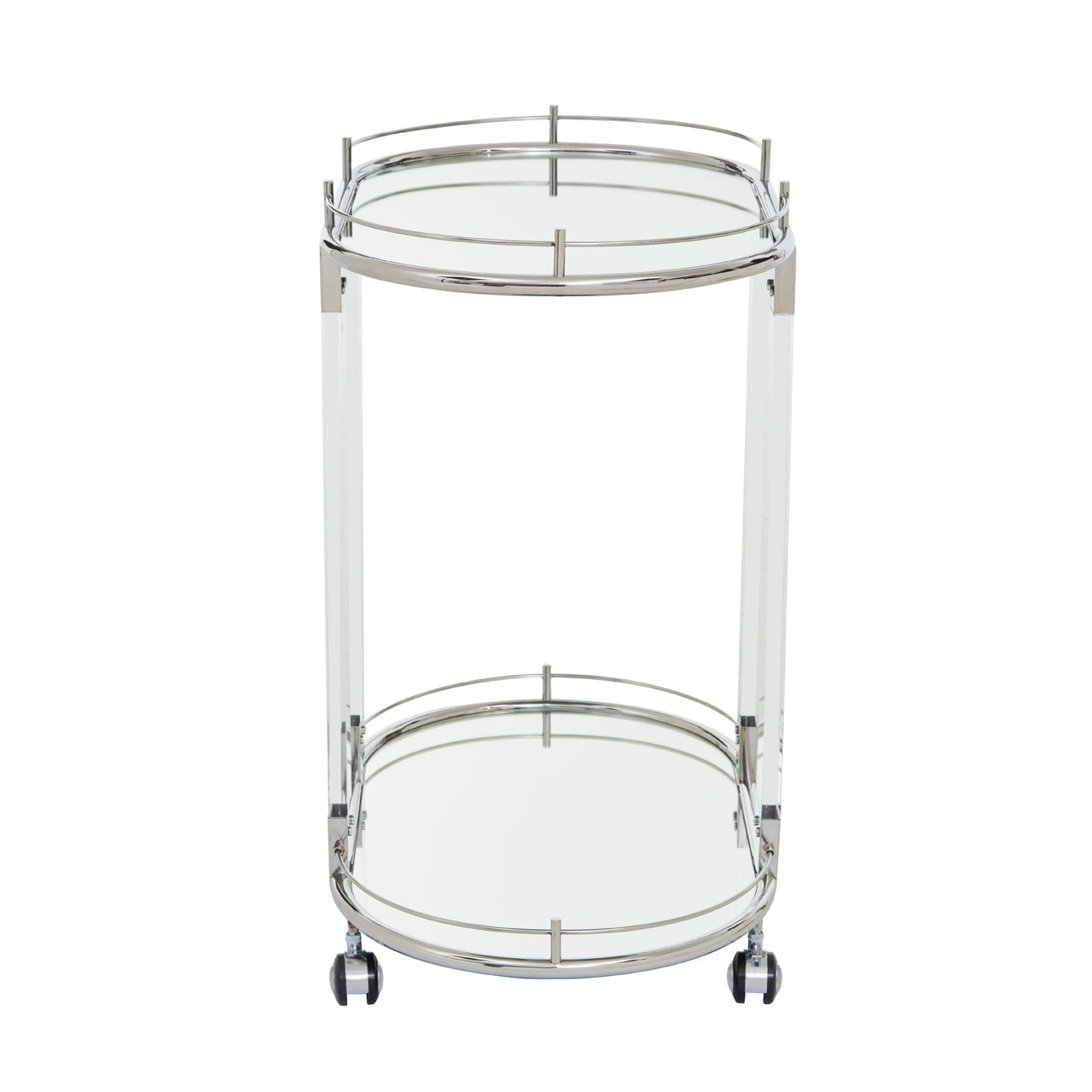 Product photograph of Olivia S Otto Drinks Trolley In Silver from Olivia's.