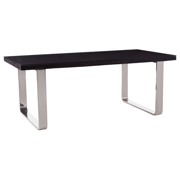 Product photograph of Olivia S Natural Living Collection - Kara U-shaped Base Dining Table Black from Olivia's.