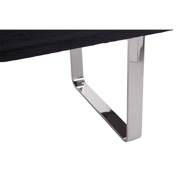 Product photograph of Olivia S Natural Living Collection - Kara U-shaped Base Dining Table Black from Olivia's.