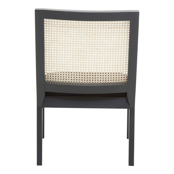Product photograph of Olivia S Cali Cane Angular Rattan And Birchwood Occasional Chair Black from Olivia's.