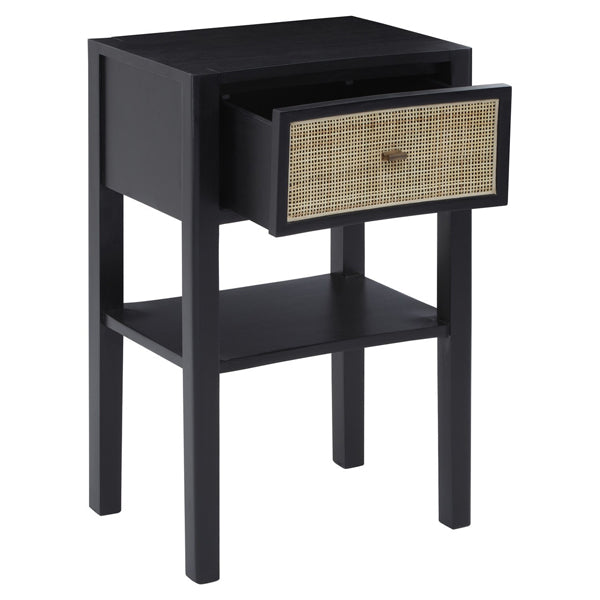 Product photograph of Olivia S Cali One Drawer Bedside Table from Olivia's.