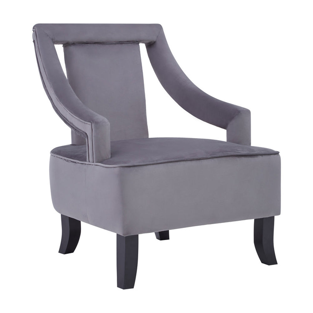 Olivias Luxe Collection Freya Occasional Chair Grey Velvet