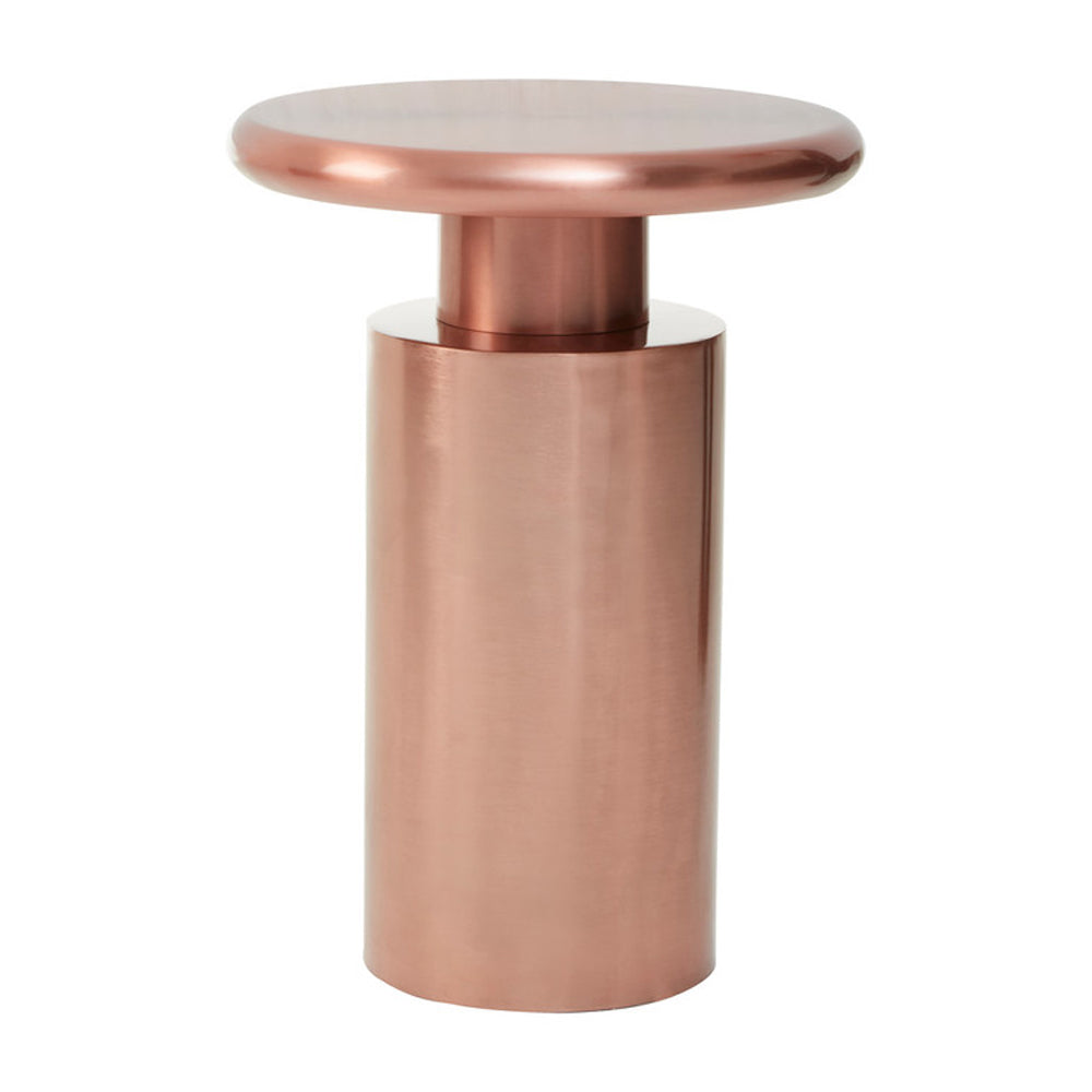 Product photograph of Olivia S Boutique Hotel Collection - Industrial Copper Side Table from Olivia's.