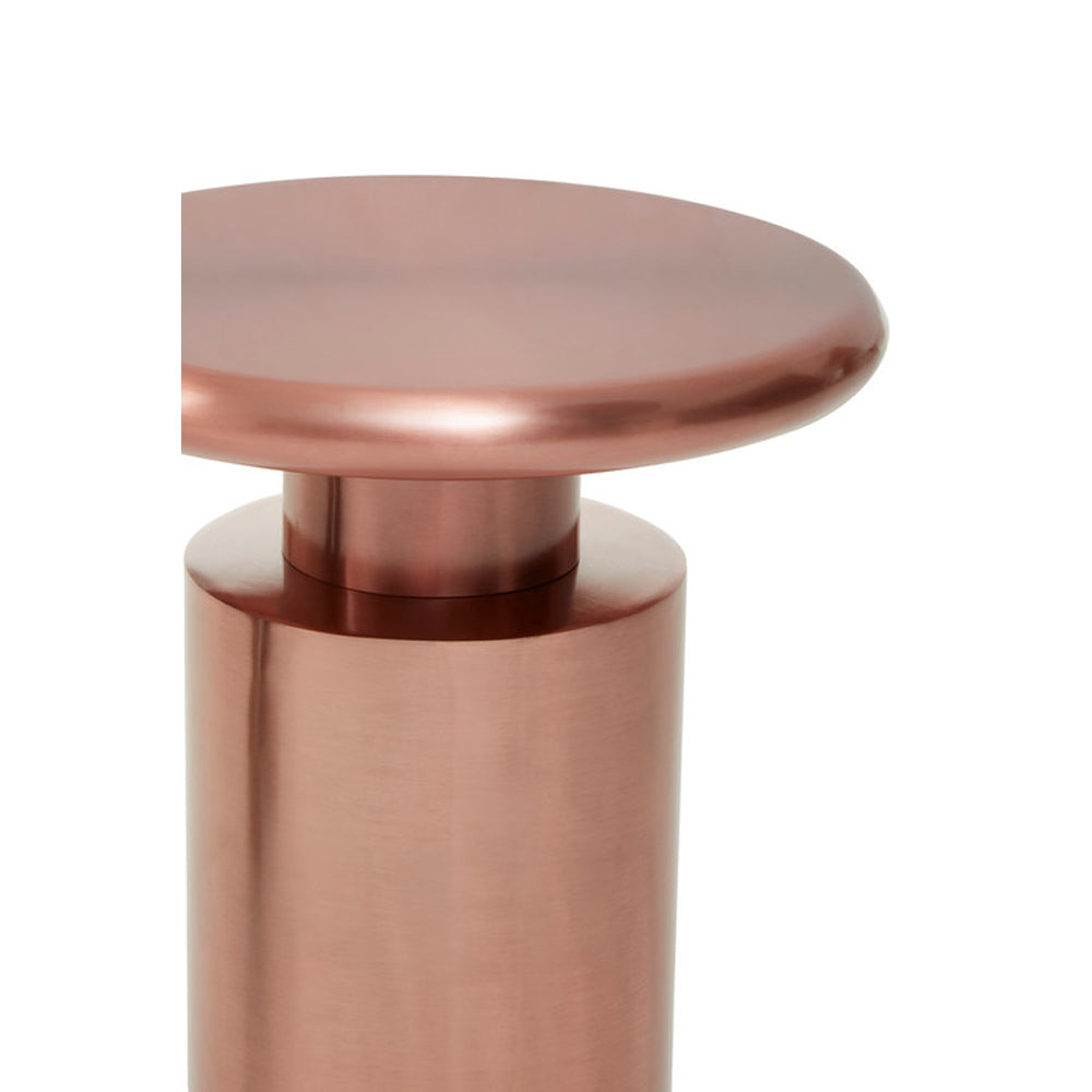 Product photograph of Olivia S Boutique Hotel Collection - Industrial Copper Side Table from Olivia's.