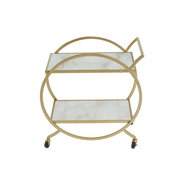 Product photograph of Olivia S Ava White Marble And Gold Finish Drink Cabinet from Olivia's.