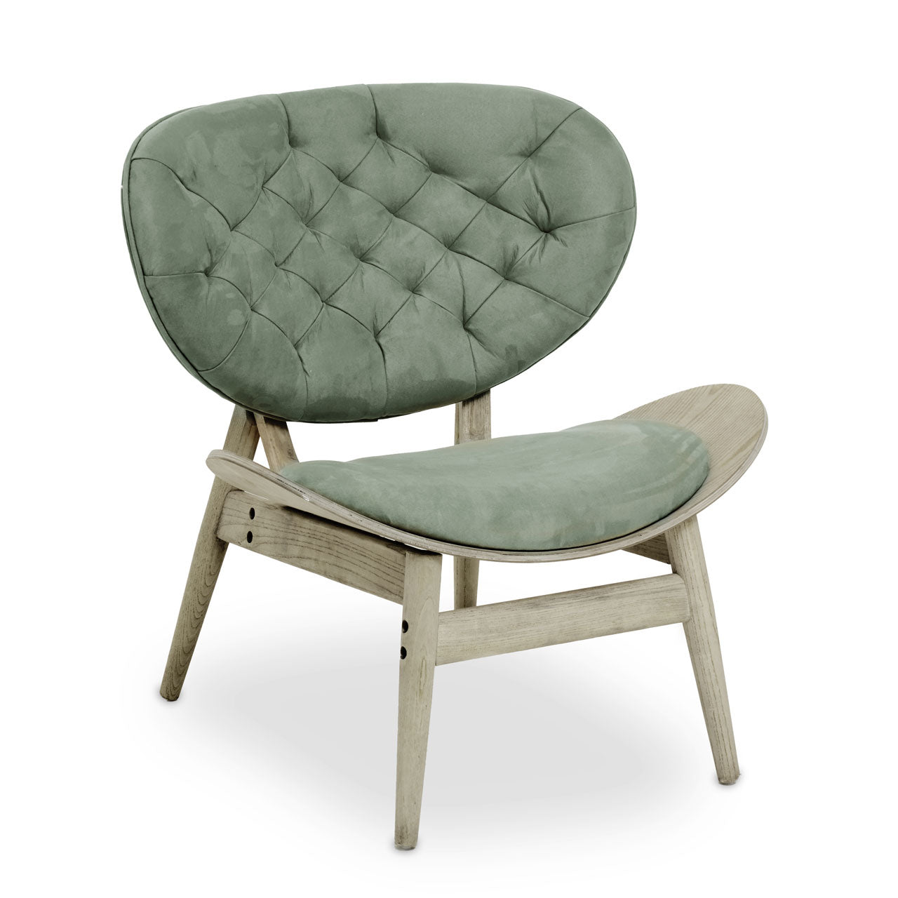 Olivias Vivian Accent Chair In Green Velvet