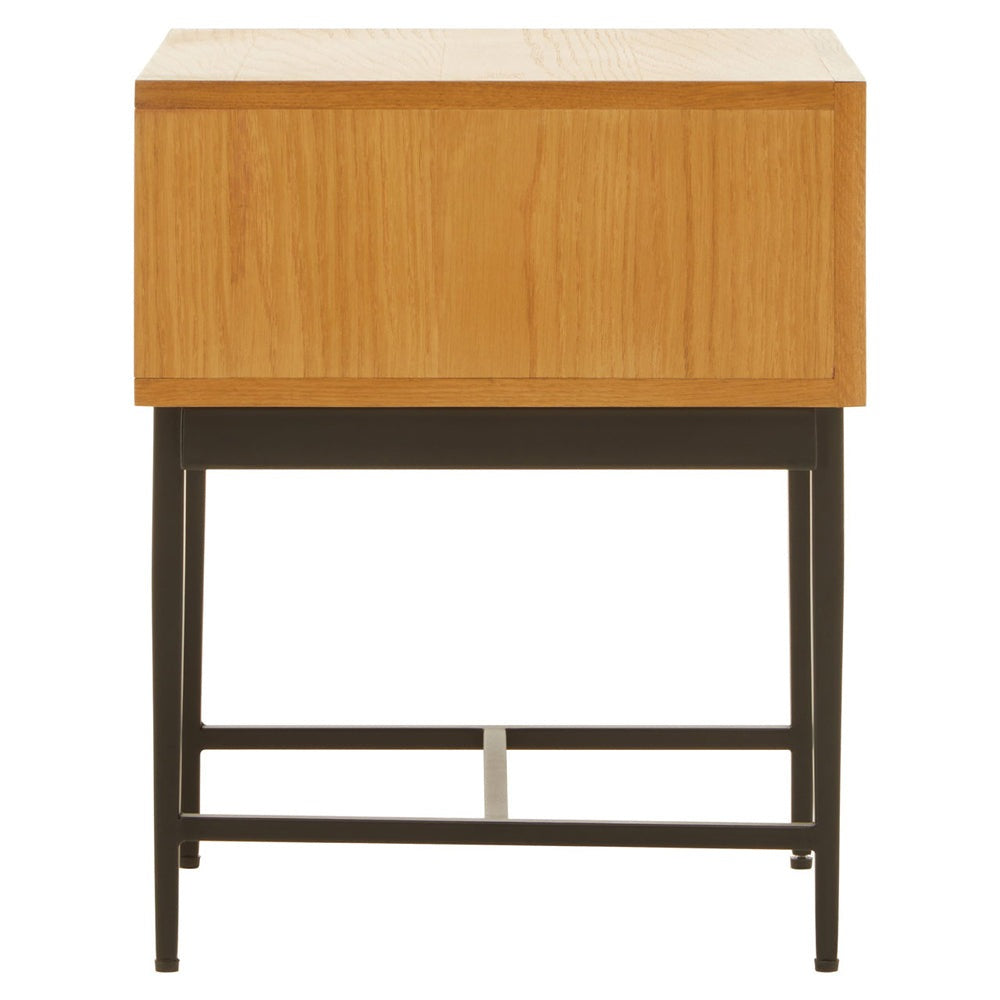 Product photograph of Olivia S Soft Industrial Collection - Jakar Side Table In Natural Finish from Olivia's.