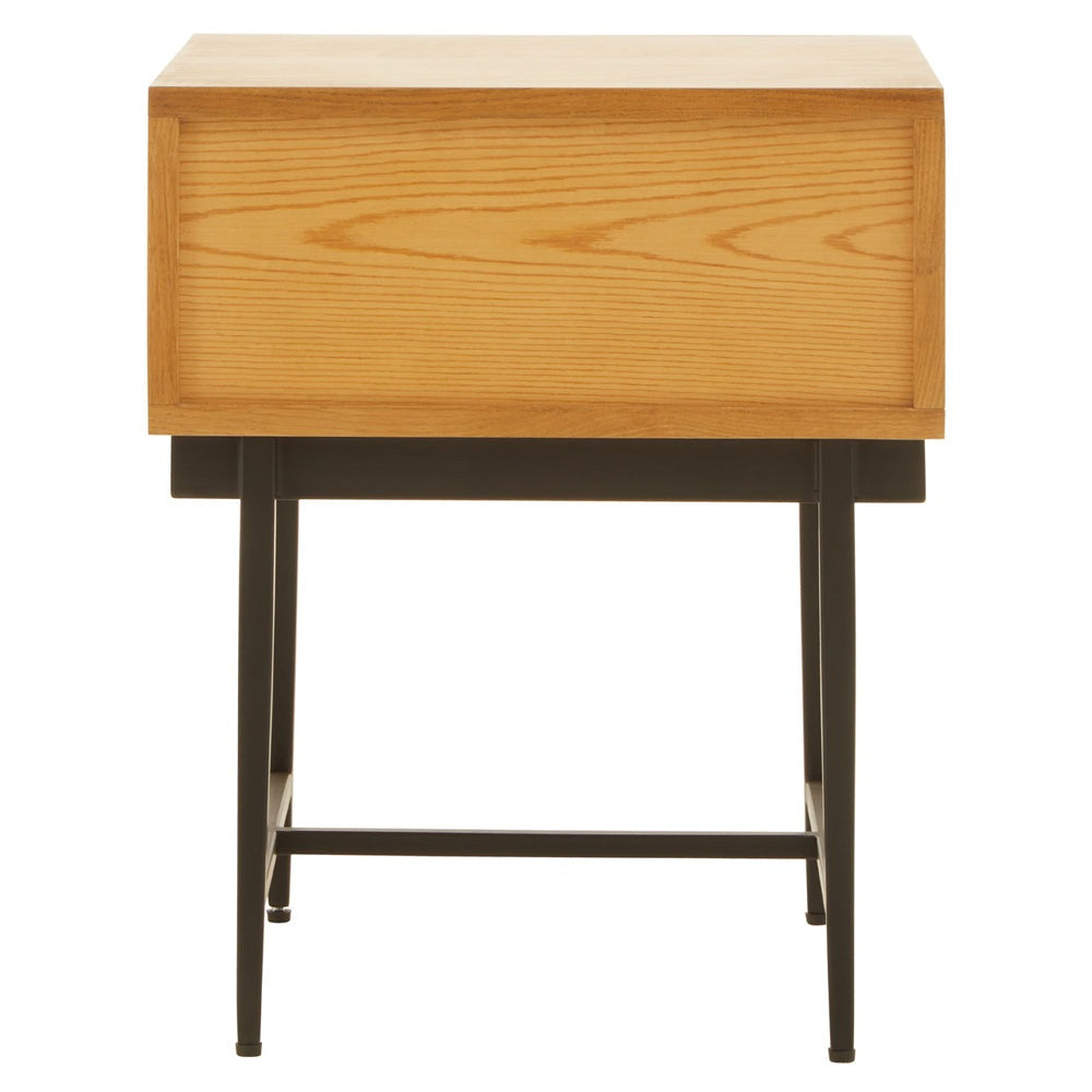Product photograph of Olivia S Soft Industrial Collection - Jakar Side Table In Natural Finish from Olivia's.