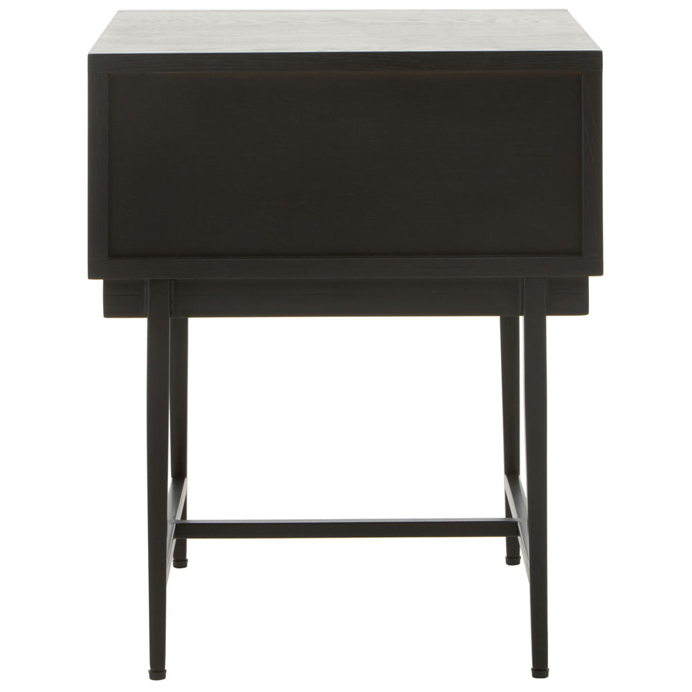 Product photograph of Olivia S Soft Industrial Collection - Jakar Side Table In Black Finish from Olivia's.