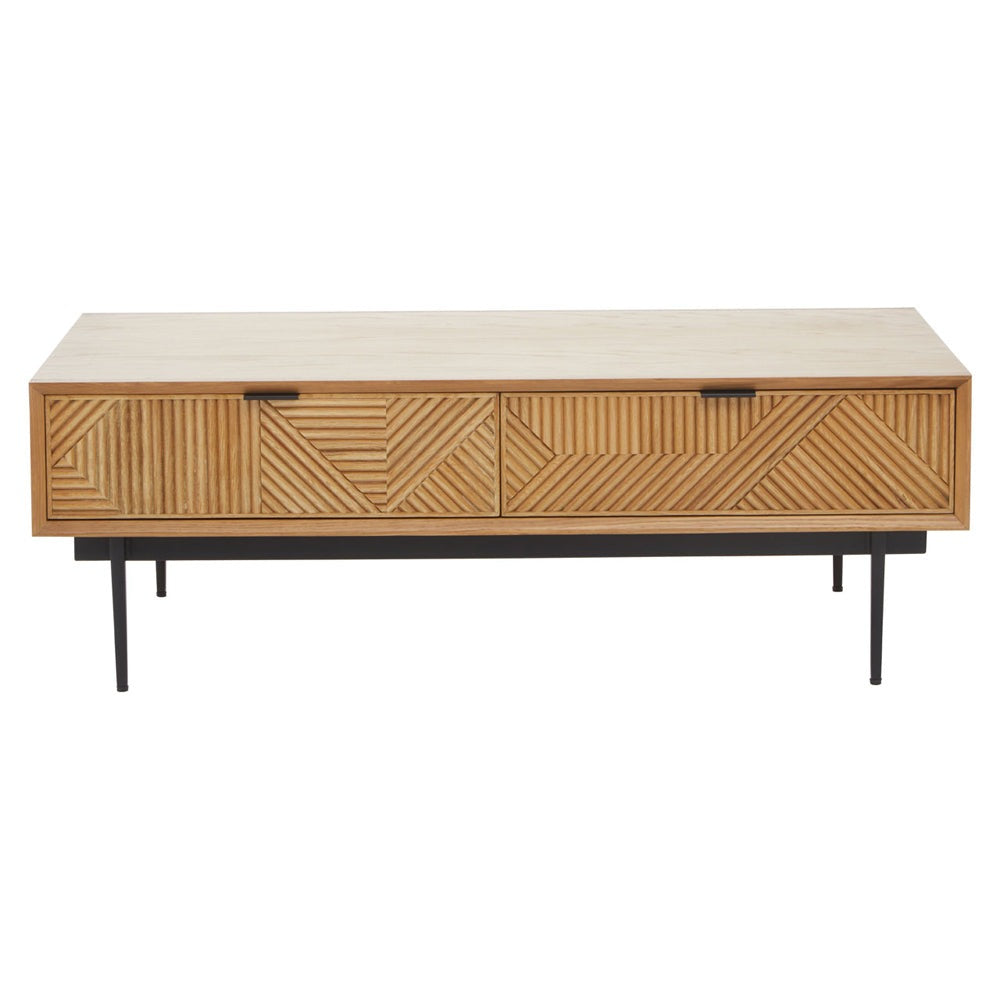 Product photograph of Olivia S Soft Industrial Collection - Jakar Coffee Table In Natural Finish from Olivia's