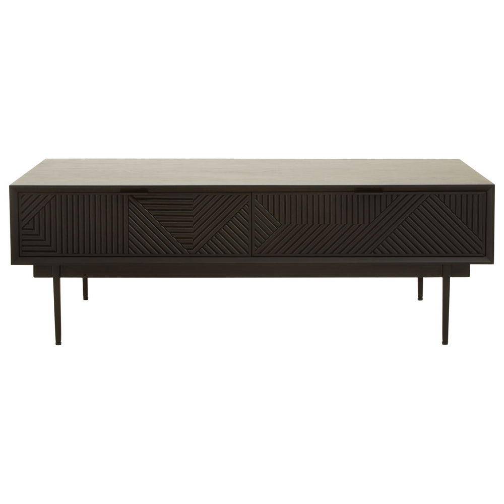 Product photograph of Olivia S Soft Industrial Collection - Jakar Coffee Table In Black Finish from Olivia's
