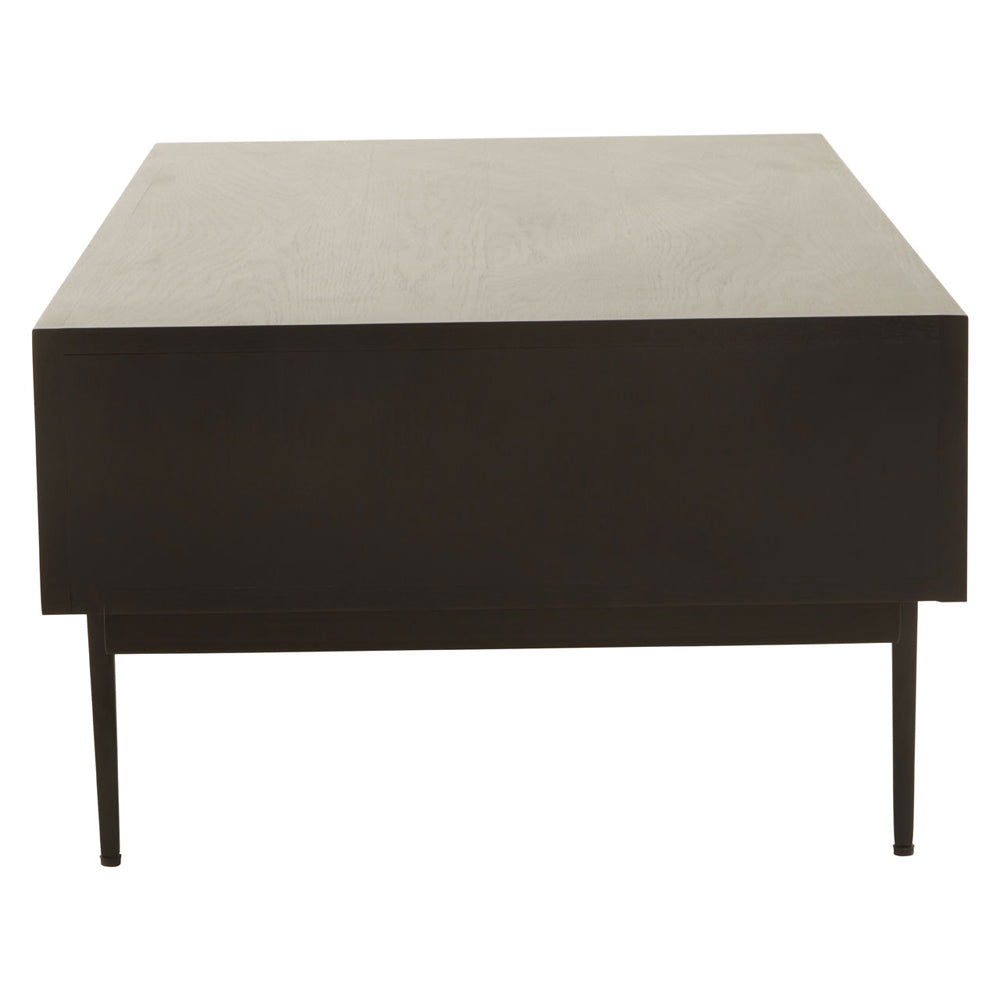 Product photograph of Olivia S Soft Industrial Collection - Jakar Coffee Table In Black Finish from Olivia's.