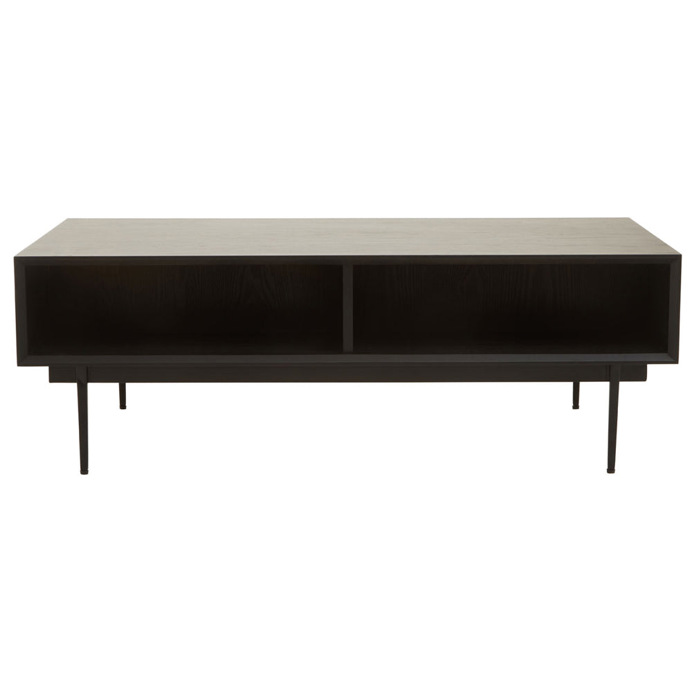 Product photograph of Olivia S Soft Industrial Collection - Jakar Coffee Table In Black Finish from Olivia's.