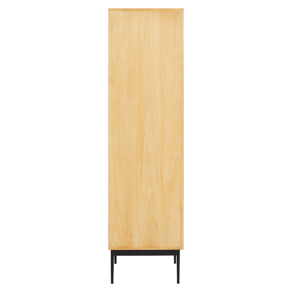 Product photograph of Olivia S Soft Industrial Collection - Jakar Wooden Cabinet In Natural Finish from Olivia's.