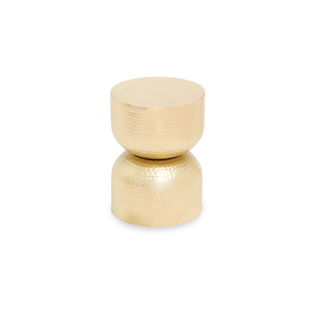 Olivias Rabia Invertyed Bowl Drum Style Side Table In Gold