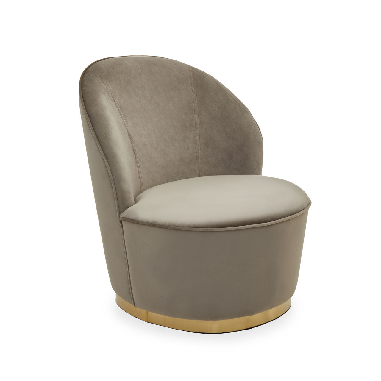 Product photograph of Olivia S Tara Kids Accent Chair In Mink Velvet With Gold Legs from Olivia's