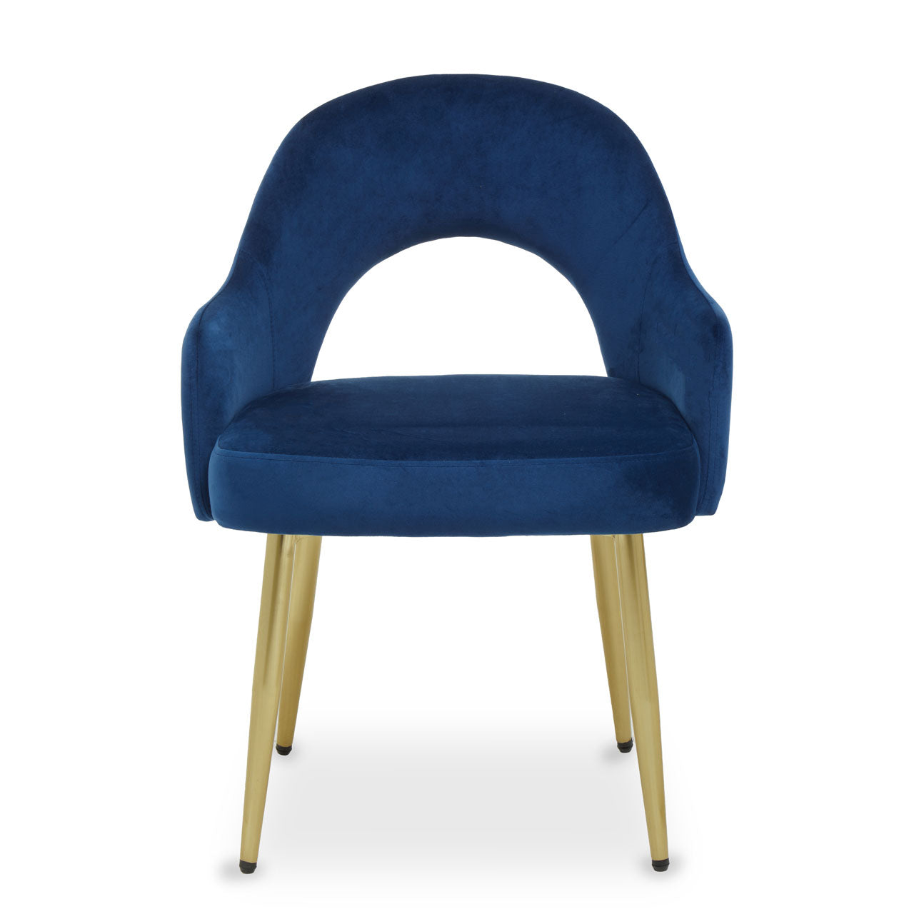 Product photograph of Olivia S Demi Dining Chair In Midnight Velvet from Olivia's