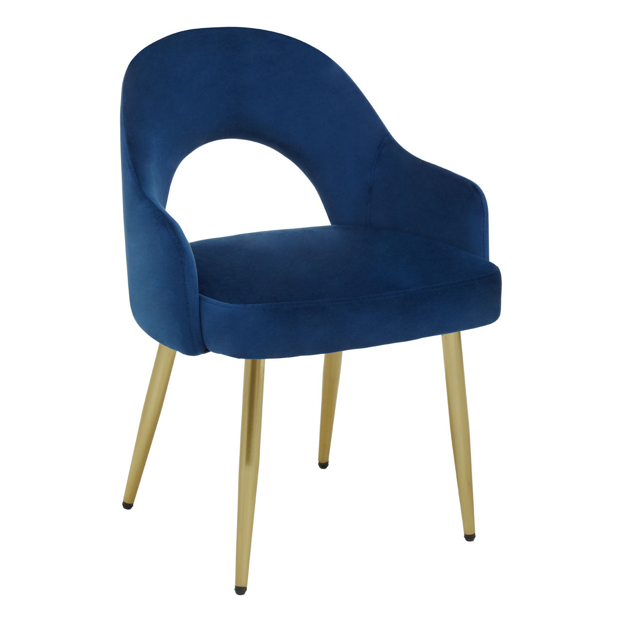 Product photograph of Olivia S Demi Dining Chair In Midnight Velvet from Olivia's.