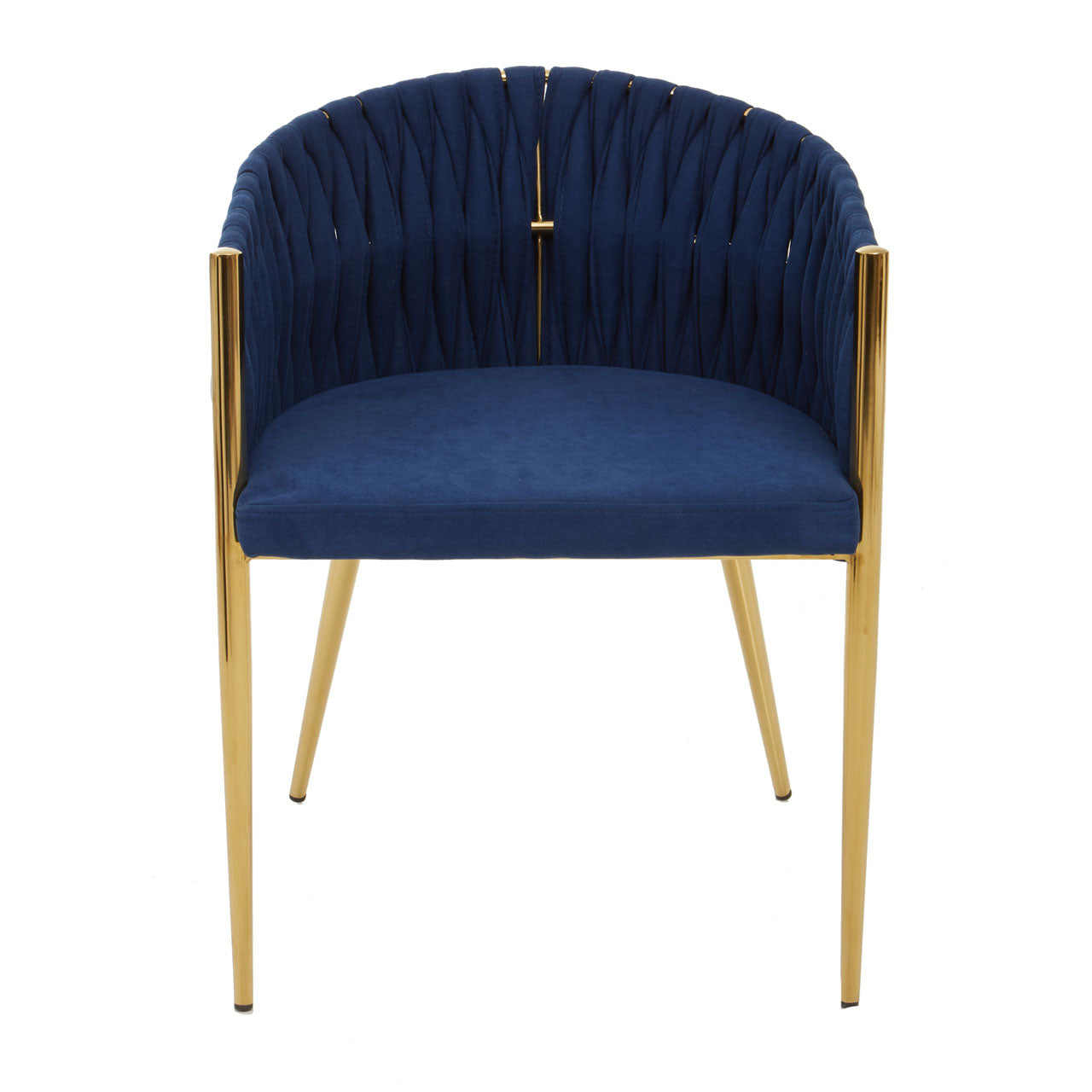 Product photograph of Olivia S Giselle Dining Chair In Blue Fabric Gold Frame from Olivia's.