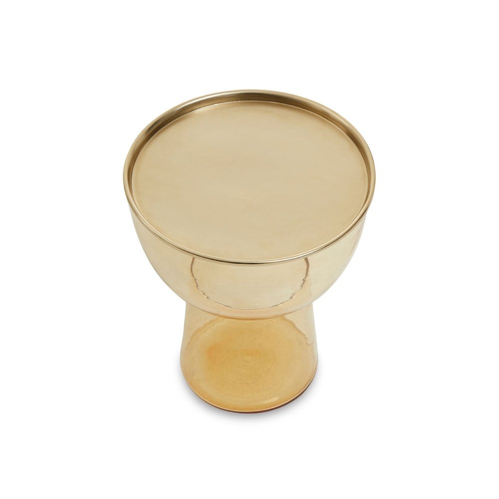 Product photograph of Olivia S Madison Side Table In Gold Amber from Olivia's.