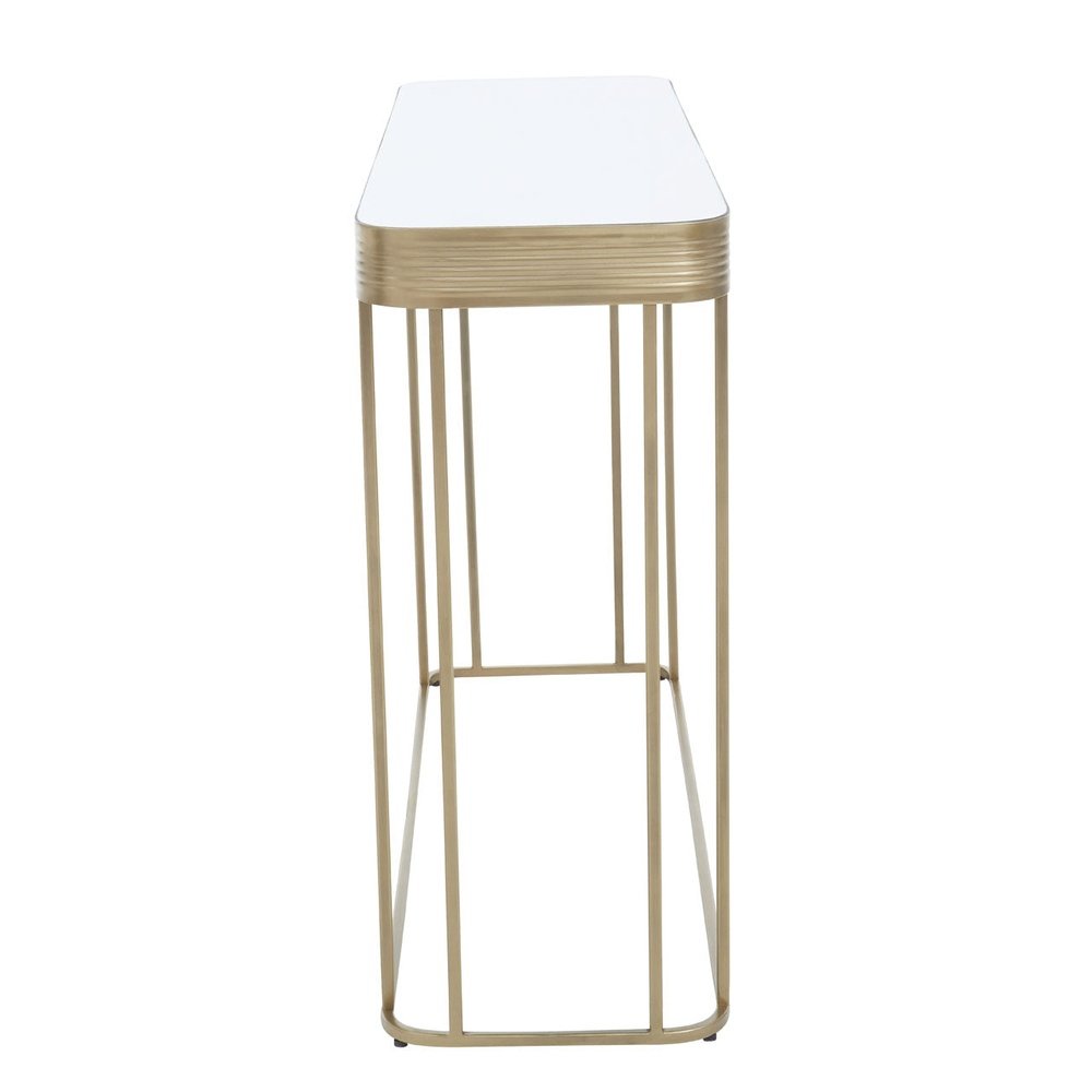 Product photograph of Olivia S Ellis Console Table In Mirror Gold from Olivia's.