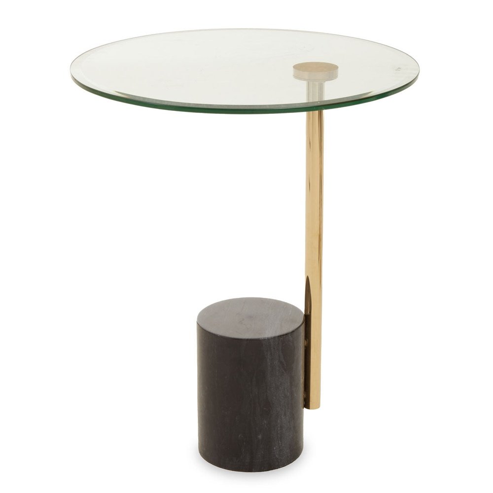 Olivias Orla Side Table In Black Gold