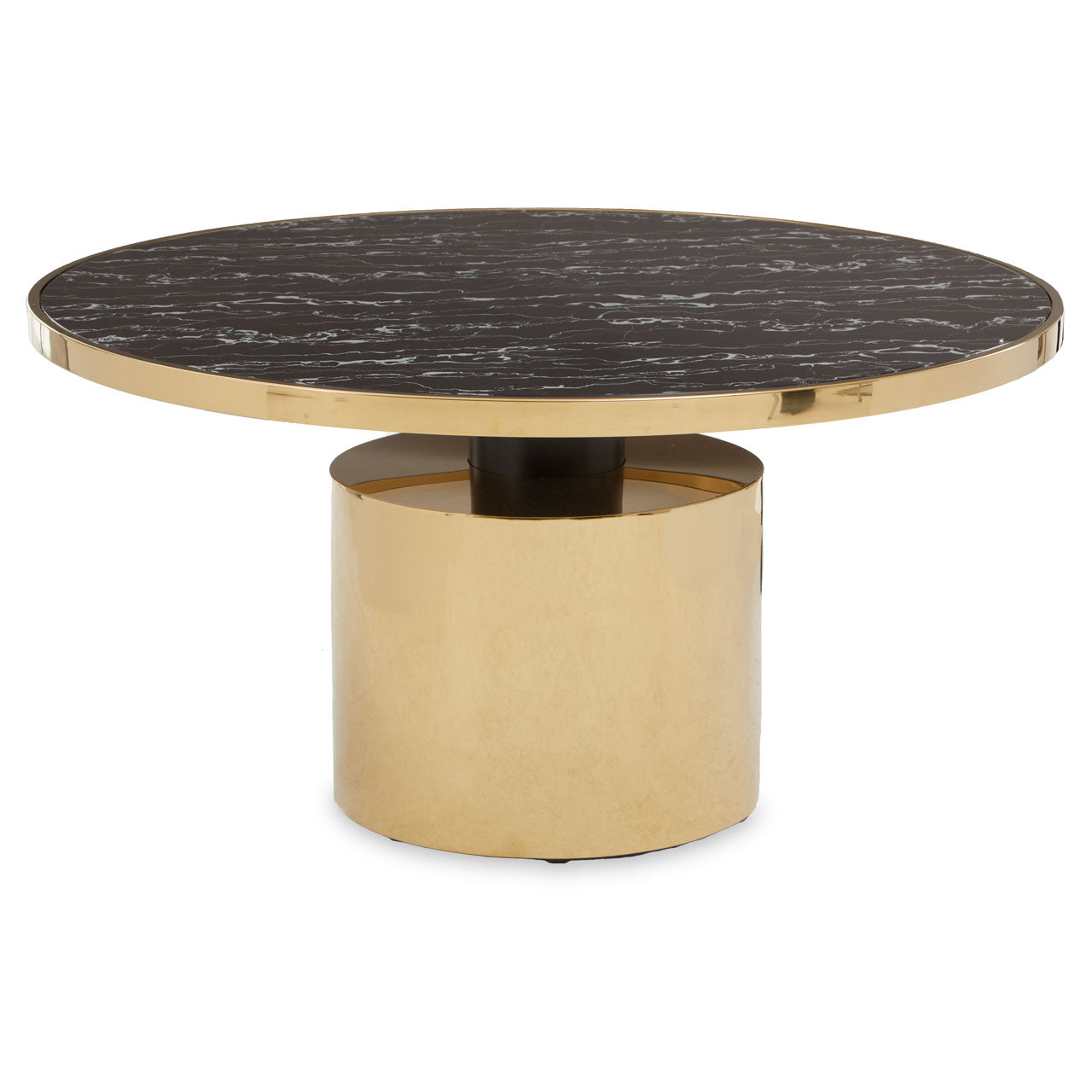 Olivias Otis Coffee Table In Black Marble Effect Gold